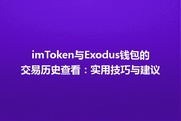 🔍 imToken与Exodus钱包的交易历史查看：实用技巧与建议