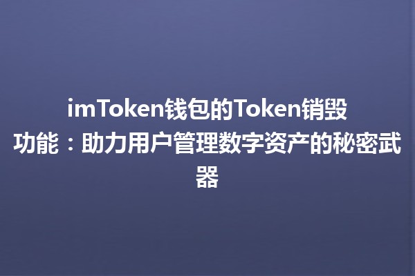 imToken钱包的Token销毁功能💰🔒：助力用户管理数字资产的秘密武器