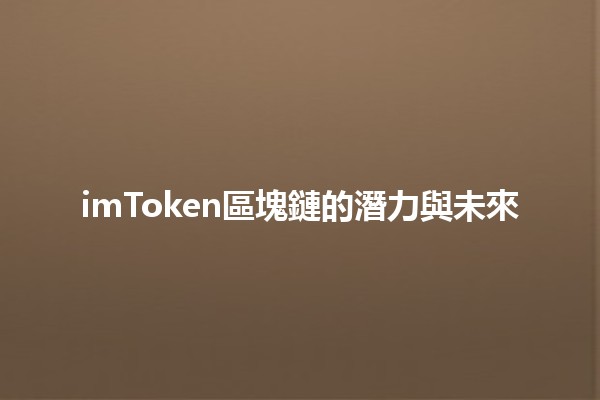 imToken區塊鏈的潛力與未來🚀