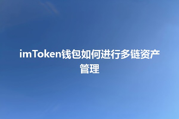 imToken钱包如何进行多链资产管理 🌐💰