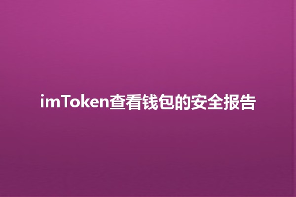 imToken查看钱包的安全报告 🔒📈