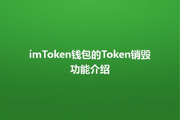 imToken钱包的Token销毁功能介绍🔥💰