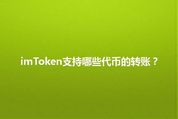 imToken支持哪些代币的转账？💰🌐