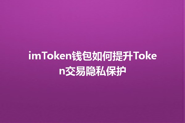 imToken钱包如何提升Token交易隐私保护🔐✨